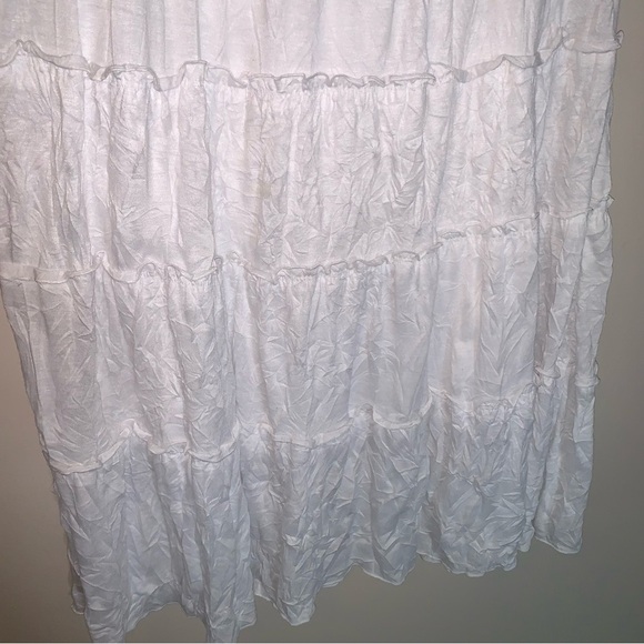 AGB White Tiered Maxi Skirt Bohemian M - Picture 8 of 8